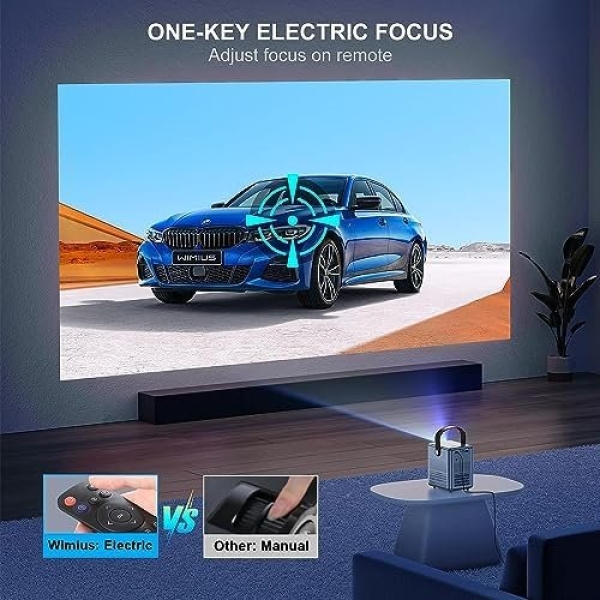 Mini Projector with 5G WiFi and Bluetooth, WiMiUS 1080P - Image 2