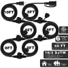 KASONIC Outdoor Extension Cord 50 FT, Evenly Spaced 6 Outlets Plugs, 16/3 SJTW - Image 2
