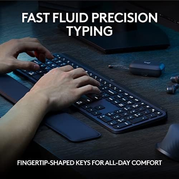 Logitech MX Keys S Wireless Keyboard, Low Profile, Quiet Typing, Backlighting - Image 3