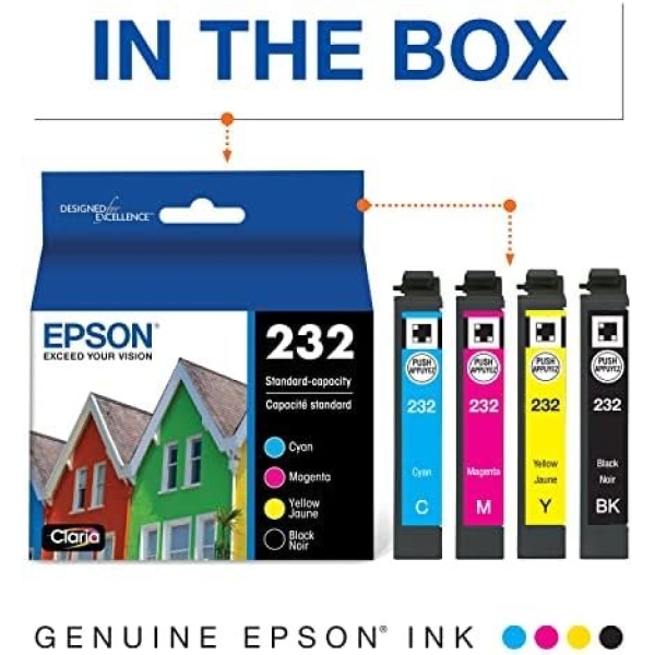 EPSON 232 Claria Ink Standard Capacity Black & Color Cartridge Combo Pack - Image 2