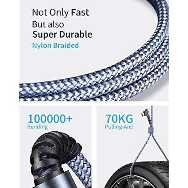 MRGLAS USB C Charger Cable 3.2A, [4-Pack,10+6.6+3.3+1.6FT] Type C Charger Fast - Image 5