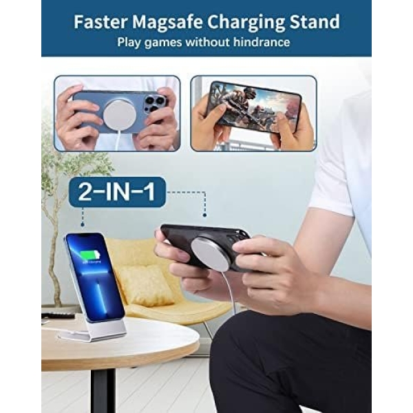 Magnetic Wireless Charger Mag-Safe Charger for iPhone 15/14/13/12 Series - Image 2