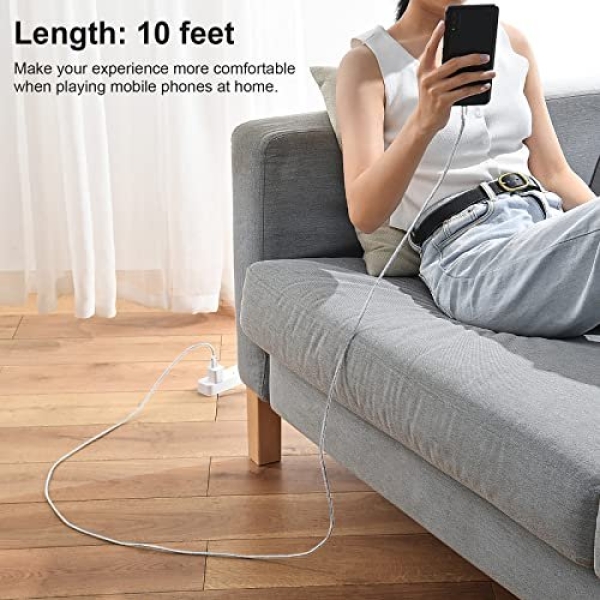 USB Type C to USB A Cable, 5Pack<strong>3/3/6/6/10FT:</strong>   Fast Charging Long Android USBC - Image 8