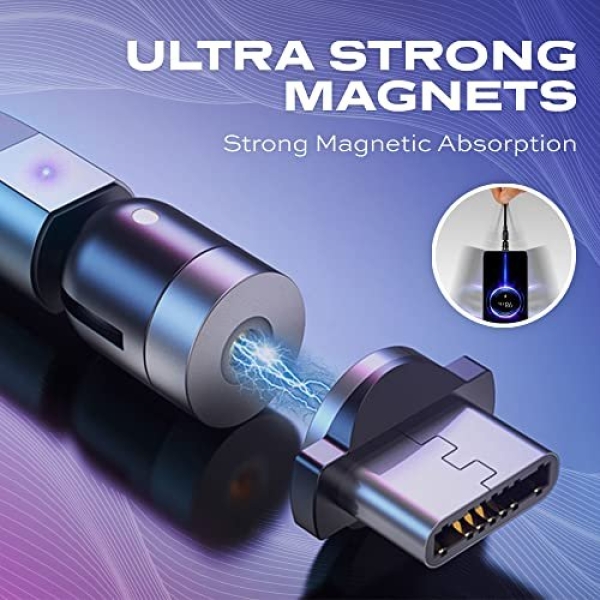 STATIK 360 Magnetic Phone Charger | USB to USB C Cable, Micro-USB, Magnetic - Image 3