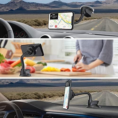 APPS2Car Magnetic Phone Holder for Car, Dashboard Windshield Phone Holder Mount - Image 6