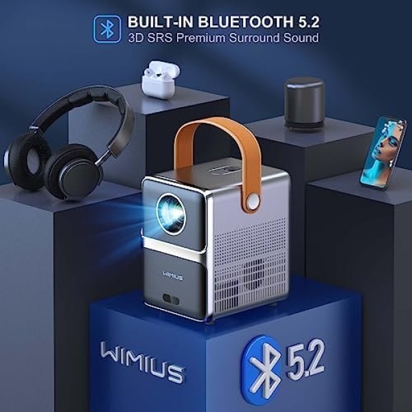 Mini Projector with 5G WiFi and Bluetooth, WiMiUS 1080P - Image 5