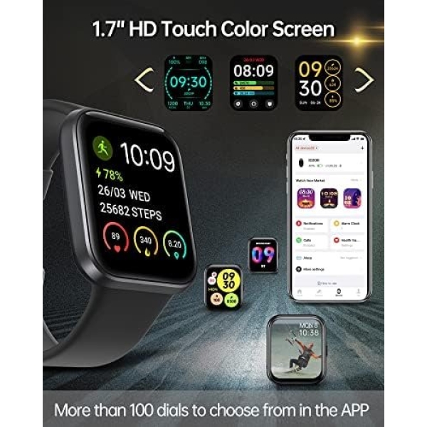 VRPEFIT Smart Watch for Men and Women[Answer/Make Call], 1.7/'' Touchscreen - Image 7