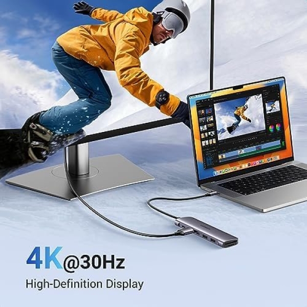 UGREEN Revodok 7 in 1 USB-C Hub with 4K HDMI, 100W Power Delivery - Image 4