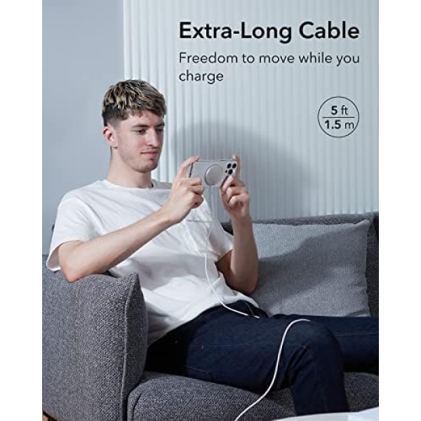 ESR HaloLock Mini Wireless Charger, MagSafe-Compatible Charger Compatible - Image 5