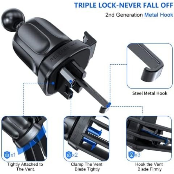 Miracase Upgraded-2nd Generation Universal Phone Holder for Car, Air Vent Car - Image 3