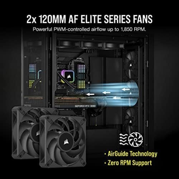 Corsair iCUE H100i RGB Elite Liquid CPU Cooler (16 Dynamic RGB LEDs, 120mm AF - Image 4