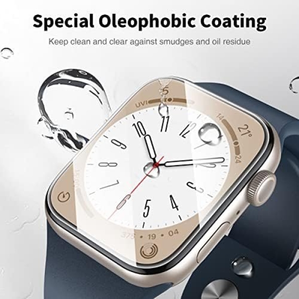 LK 6 Pack Apple Watch Series 9 Series 8 Series 7 41mm Screen Protector - Image 4